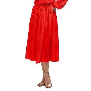 NEW CARESTE daila silk skirt in goji berry